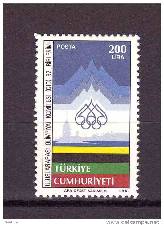 TURKEY 1987 Olympic Int. Com. Unificato Cat. N° 2535  Absolutely MNH ** - Nuevos