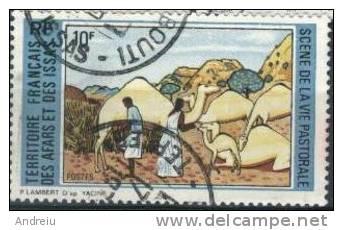 1973 Afars Et Issas (Djibouti)  Y&t N°382 Scènes De La Vie Pastorale Camels Used Oblitere - Other & Unclassified