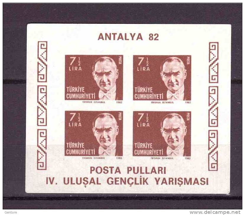 TURKEY 1982 Philatelic Expo  Unificato Cat. N° Block 24   MNH ** - Unused Stamps