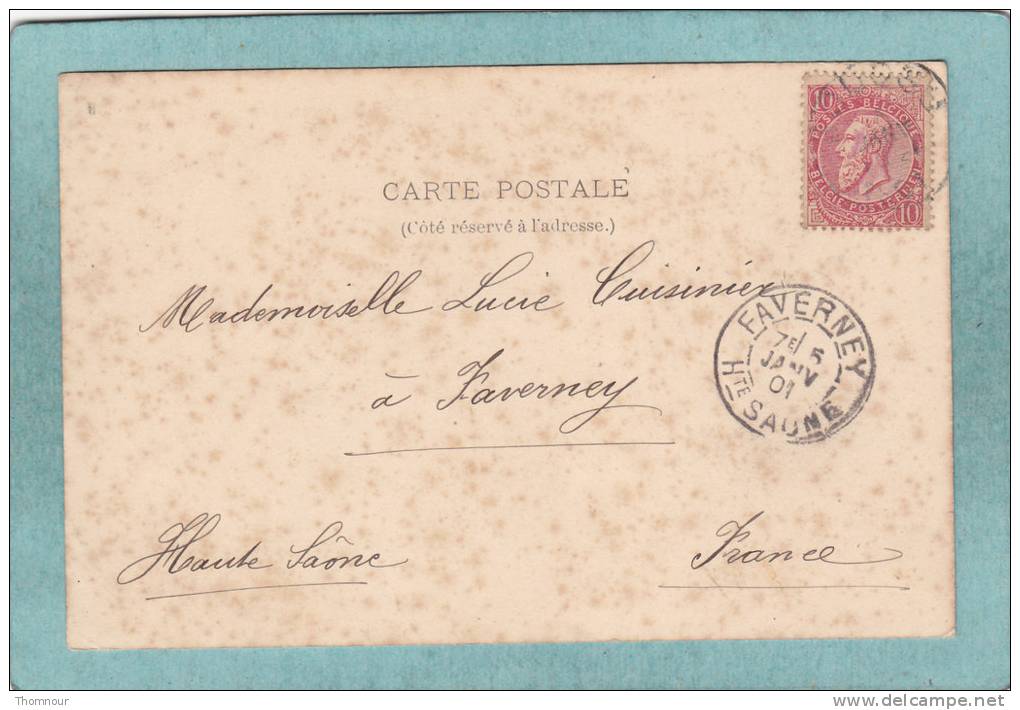 BOUSSU  -  Maison  Communale . -  1901  -  CARTE PRECURSEUR  ANIMEE   - - Boussu