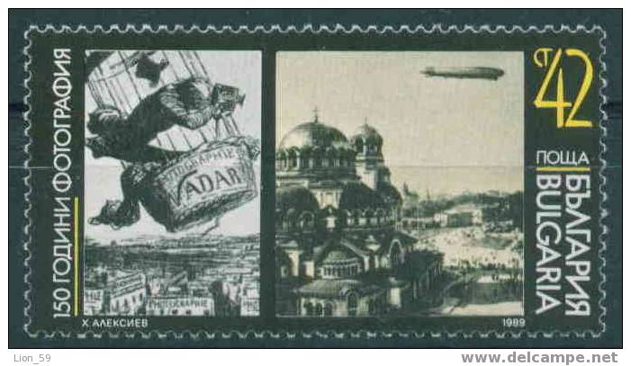 + 3792 Bulgarien 1989 150th Anniv Of Photography ** MNH / Luftschiff LZ 127 Graf Zeppelin  Felix Tournachon FRANCE , - Zeppelins