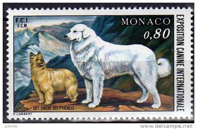 MONACO: Chiens.  Yvert N°1093. Emis En 1977. Exposition Canine " Chiens Des Pyrénées. Neuf Sans Charniere. (MNH) - Altri & Non Classificati