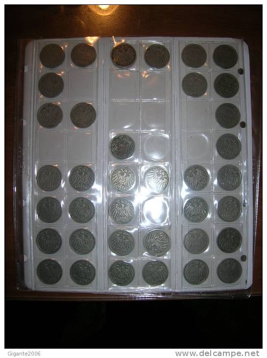 10 Pfennig. Empire. Collection Of 97 Differents Coins 1890/1916 (date Of Coins In The Photography) - Sammlungen