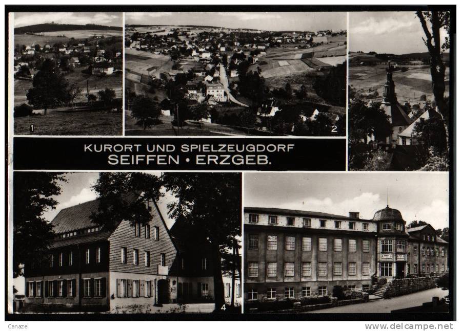AK Spielzeugdorf Seiffen, FDGB-Heim "Berghof", Heimat- U. Spielzeugmuseum, 1978 - Seiffen