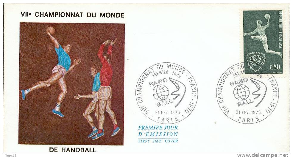 Handball FDC Champt Du Monde 1970 - Hand-Ball