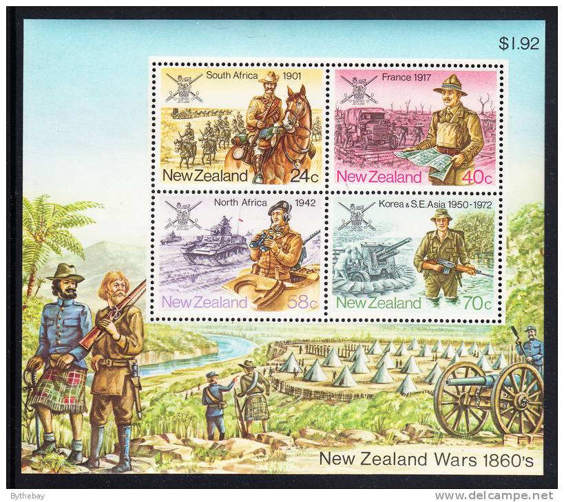 New Zealand Scott #814a MNH Souvenir Sheet Of 4 New Zealand´s Military History - Unused Stamps