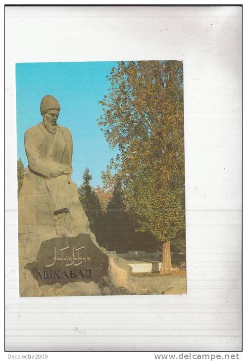 ZS24182 Statue Of Makhtumkuli Ashkabad Not Used Perfect Shape Back Scan At Request - Turkmenistan