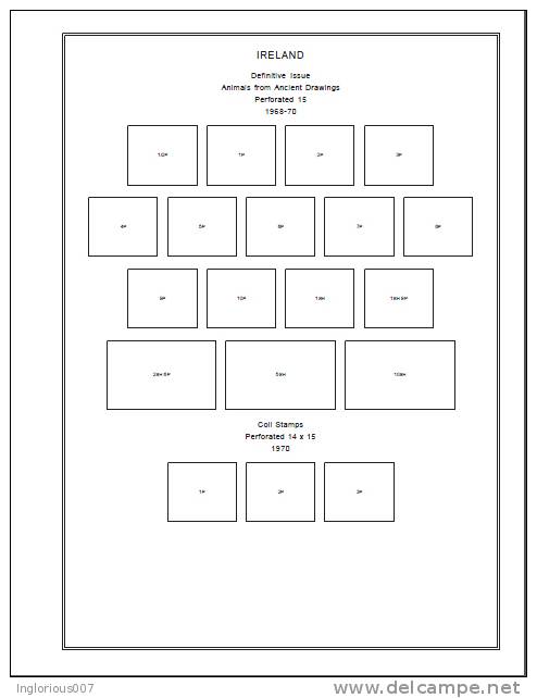 IRELAND STAMP ALBUM PAGES 1922-2011 (279 Pages) - Engels