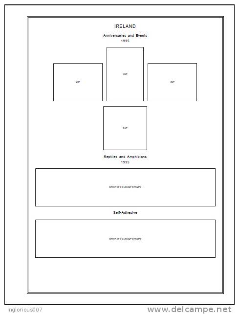 IRELAND STAMP ALBUM PAGES 1922-2011 (279 pages)