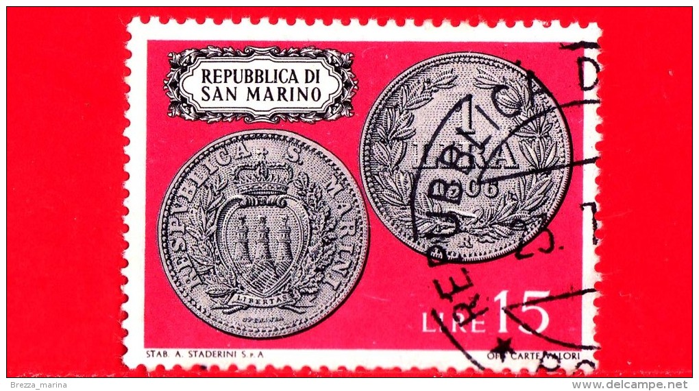 SAN MARINO - 1972 - Usato - Monete Di San Marino - 15 L. • Moneta Di San Marino - Usados