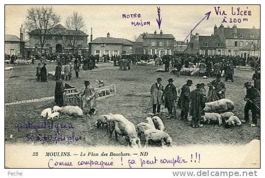 N°16979- Cpa Moulins -le Plan Des Bouchers- - Fairs