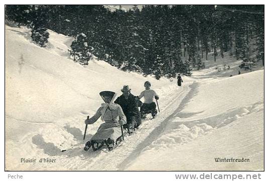 N°16982- Cpa Plaisir D'hiver -Winterfreuden- - Sports D'hiver