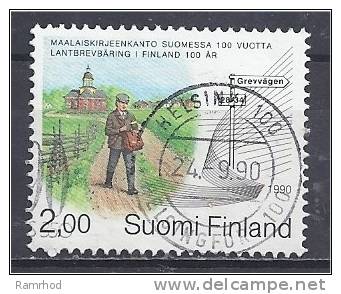 FINLAND 1990 Compilation Of Address Register And Centenary Of Rural Postal Service - 2m Postman At Larsmo, 1890,FU - Used Stamps