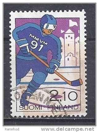 FINLAND 1991 World Ice Hockey Championship, Turku, Tampere And Helsinki. - 2m10 Player And Turku Castle  FU - Usati