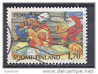 FINLAND 1990 Christmas -  1m70 Brownies Dealing With Father Christmas's Mail  FU - Used Stamps