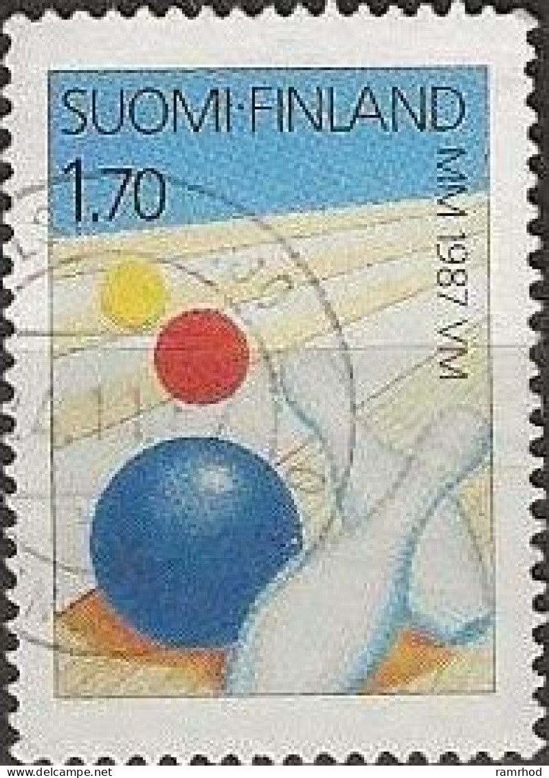 FINLAND 1987 11th World Ten Pin Bowling Championships - 1m70 Balls And Pins  FU - Used Stamps