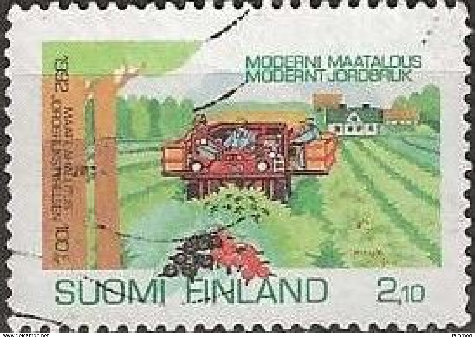 FINLAND 1992 Cent Of National Board Of Agriculture - 2m10 Currant Harvesting FU - Usati