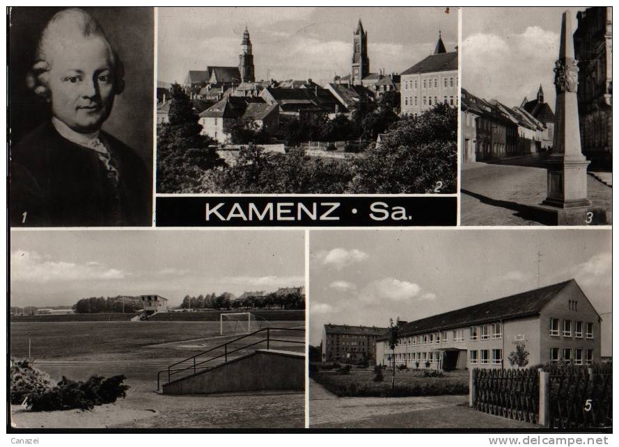 AK Kamenz, Stadion Der Jugend, Lessing, Oberschule 1975 - Kamenz