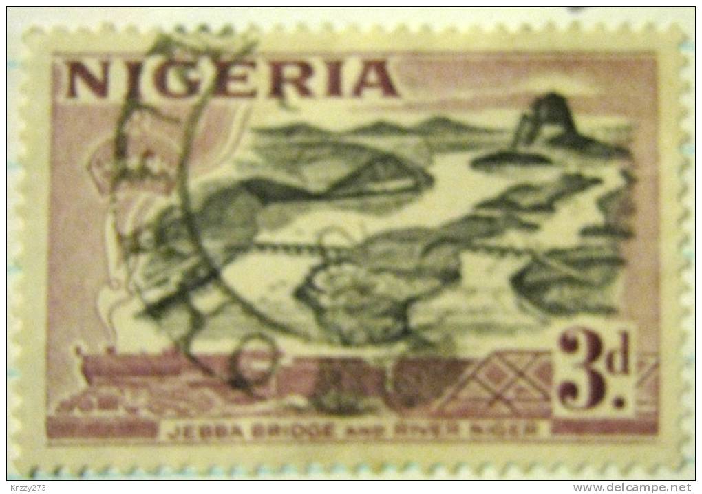 Nigeria 1953 Jebba Bridge And River Niger 3d - Used - Nigeria (...-1960)