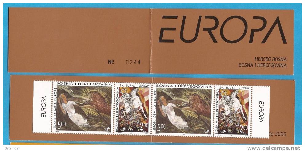 1997  EUROPA CEPT BOSNIA MOSTAR CROAZIA L-36  LIBRETTO NEVER HINGED - 1997