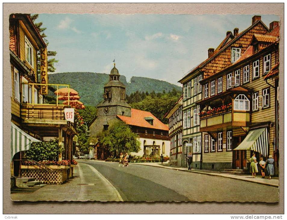 Bad Grund/Harz, Osteroder Straße Mit St. Antoniuskirche - Bad Grund