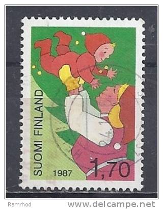 FINLAND 1987 Christmas - 1m.70 Mother Christmas And Brownie FU - Usati