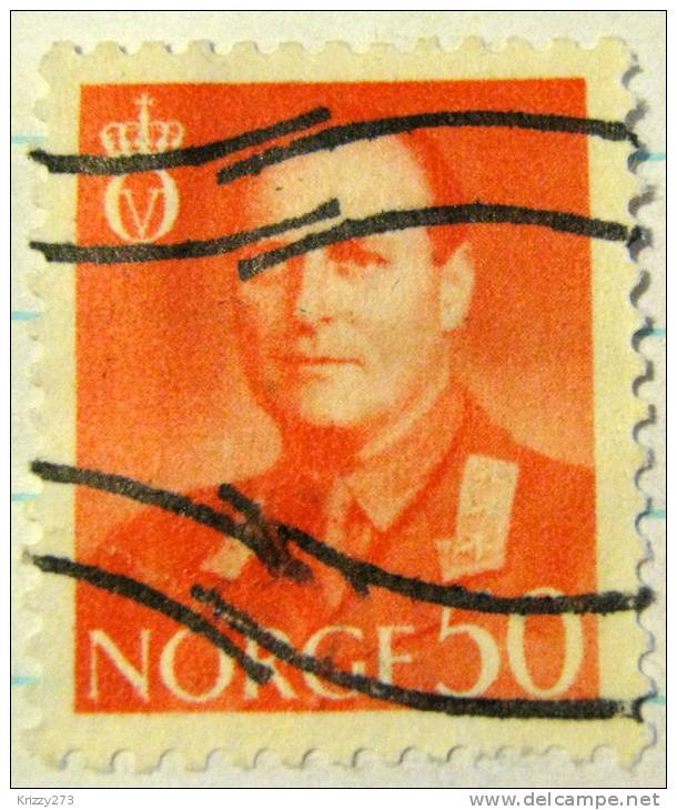 Norway 1958 King Olav V 50ore - Used - Used Stamps