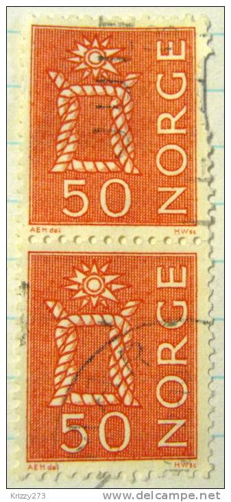 Norway 1962 Bosuns Knot Pair 50 Ore - Used - Oblitérés