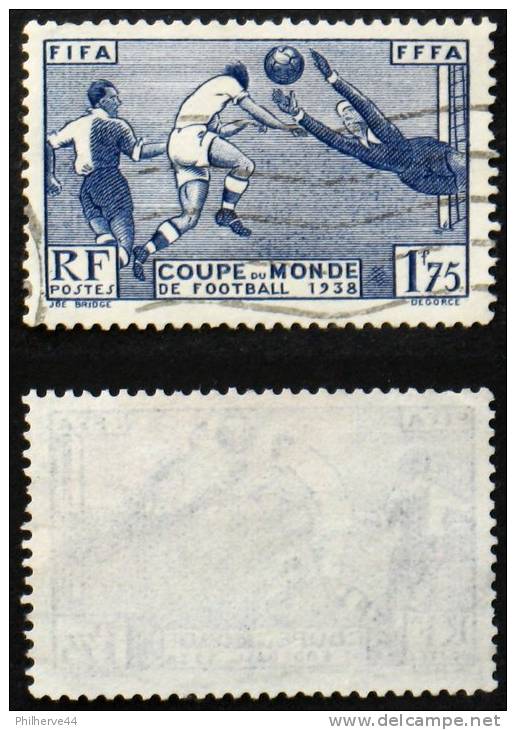N° 396 COUPE DU MONDE FOOTBALL 1938 TB Oblit  Cote 15€ - Usados