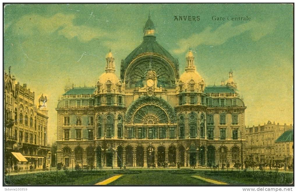 CP D'Anvers (Gare Centrale) Expédiée De Péruwelz Vers Ath En 1911 - Antwerpen