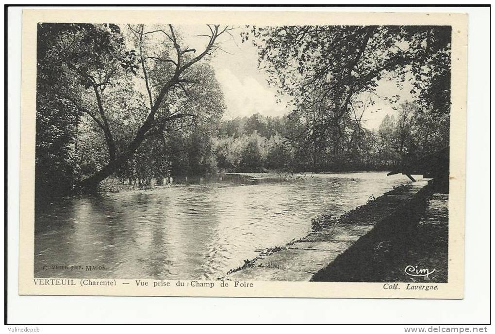 CP VERTEUIL - Bords De La Charente - Vue Prise Du Champ De Foire - Autres & Non Classés