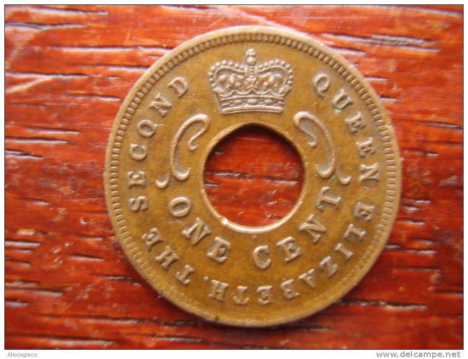 BRITISH EAST AFRICA USED ONE CENT COIN BRONZE Of 1955 H. - East Africa & Uganda Protectorates