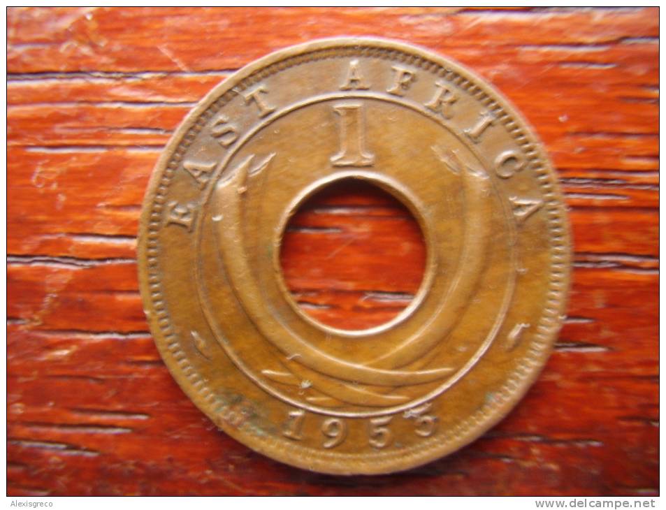 BRITISH EAST AFRICA USED ONE CENT COIN BRONZE Of 1955 H. - East Africa & Uganda Protectorates