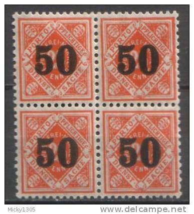 Württemberg - Mi-Nr D188 Postfrisch Viererblock / MNH ** Bloc Of Four  (j013) - Postfris