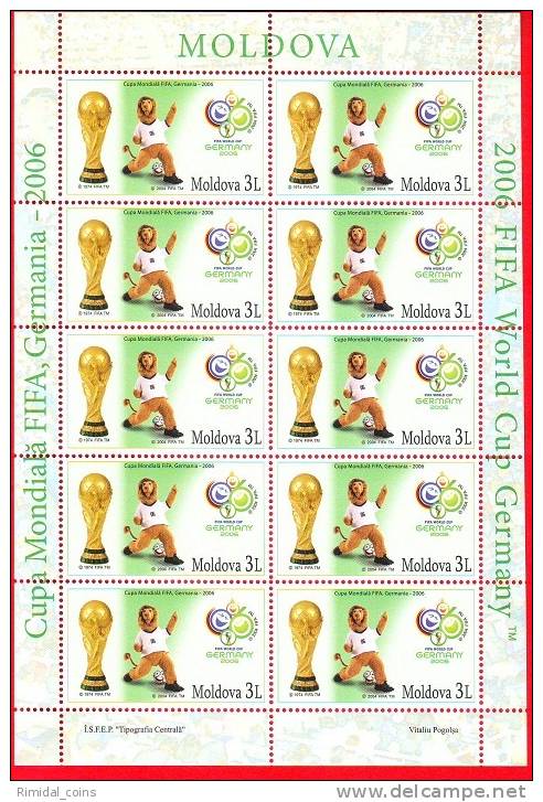Moldova, Moldawien, Moldavie, Stamp Sheetlet, Football FIFA 2006 Germany - 2006 – Germany
