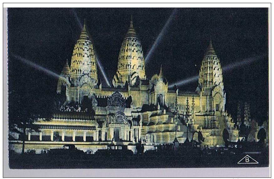 *CPA**PARIS***Exposition Coloniale De 1931***Temple D'Angkor-Vat***La Nuit***Braun Et Cie*** - Exhibitions