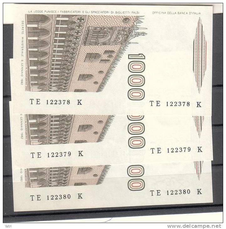Banconote 1.000 Lire - Marco Polo  - FDS (numeri Consecutivi) - 1000 Liras