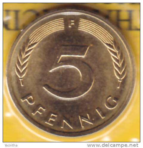 @Y@  Deutschland   5 Pfennig   1981  F  Stempelglanz    (d8) - 2 Mark