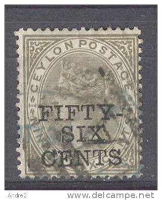 Ceylon - Ceylan  1885   Victoria 56c On 96c Olive  Wmk  Crown CC - Ceylan (...-1947)