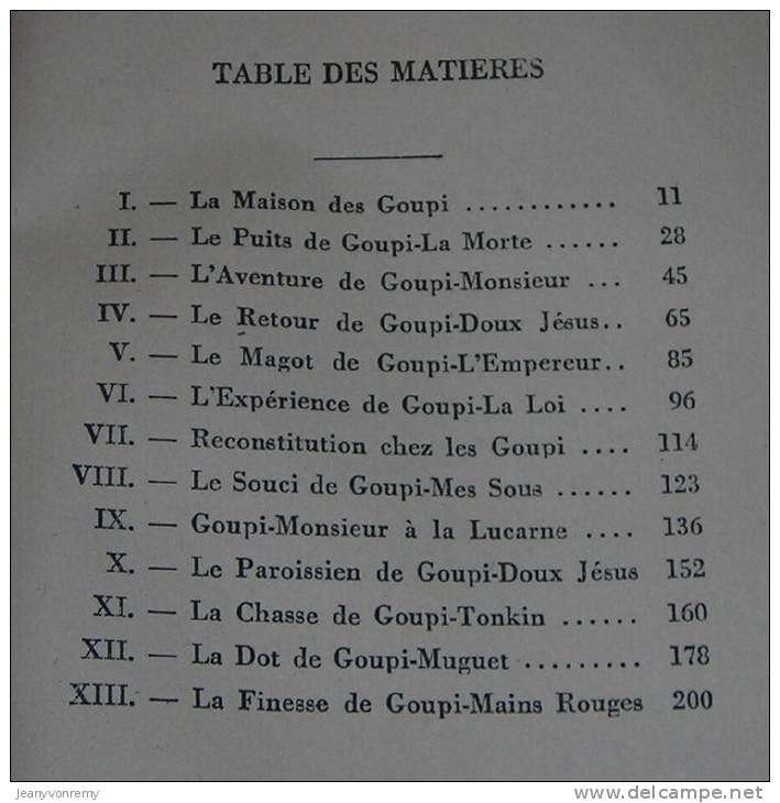 Goupi, Mains Rouges. Par Pierre Véry. 1946. (Gallimard). - NRF Gallimard