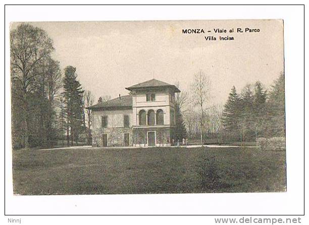 Italia Monza Viale Al R.Parco Villa Incisa Antica Cartolina Animata Non Viaggiata Ediz. C. Oggioni - Monza