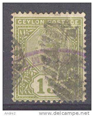 Ceylon - Ceylan  1886   Victoria   15c Olive , 25c Yellow And 28c Slate Wmk  Crown CA - Ceylon (...-1947)