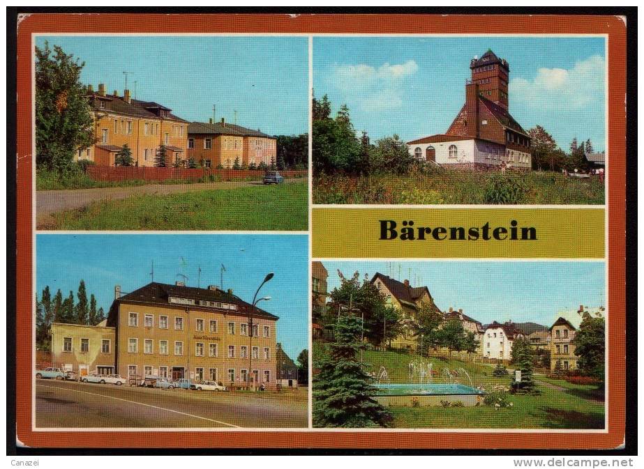 AK Bärenstein: Ferienheim VEB Chemieanlagen Leipzig, Haus Bärenstein, Gel 1990 - Baerenstein