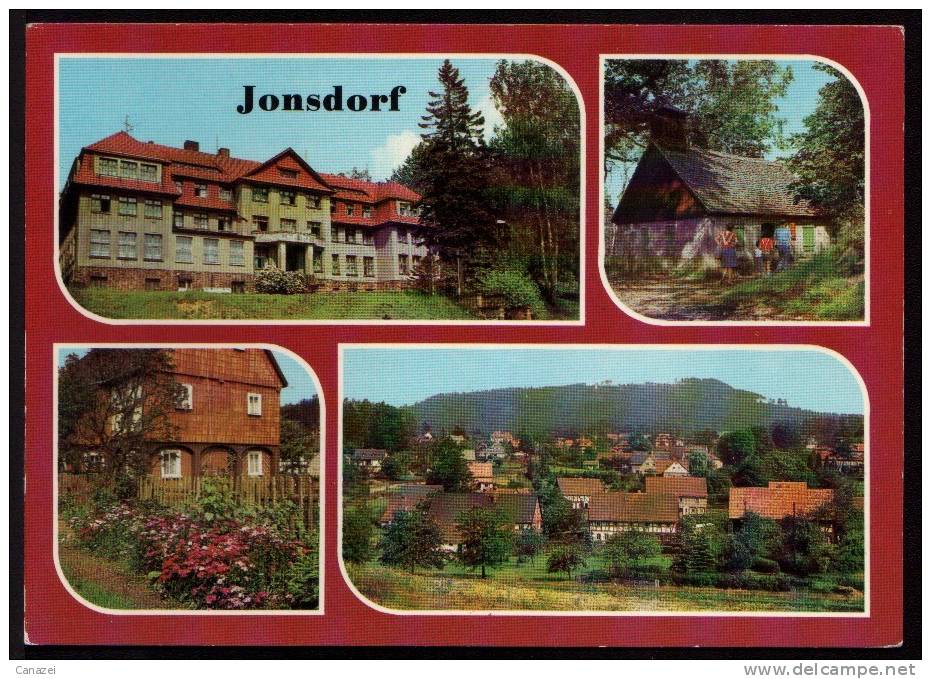 AK Jonsdorf: VdN-Kurheim Olga Körner, Alte Bergschmiede, Umgebindehaus, 1985 Ung - Jonsdorf