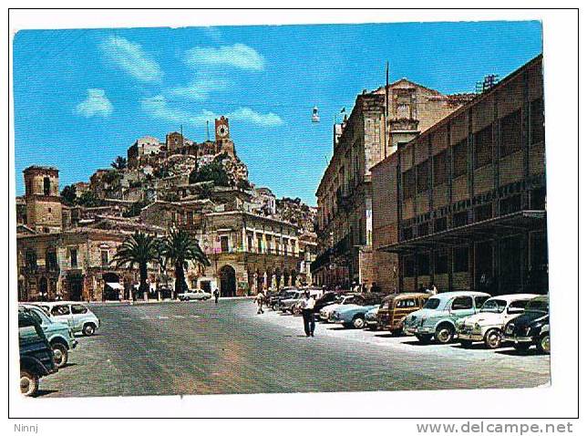 Italia Modica (Ragusa) Piazza Del Municipio 1971  Antica Cartolina Animata Viaggiata - Modica