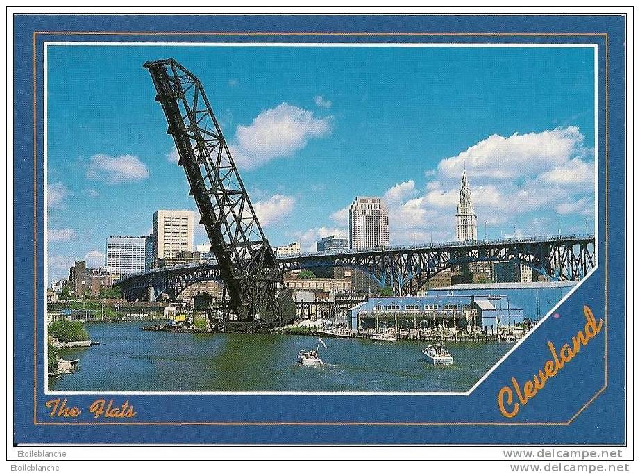 CPM OH Cleveland, Ohio / The Flats / Lac, Pont à Bascule, Bateaux, Port - Cleveland