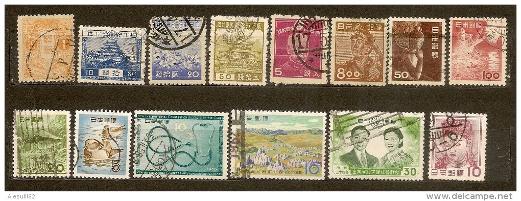 GIAPPONE NIPPON JAPAN    14   Stamps  Lot Lotto - Usados