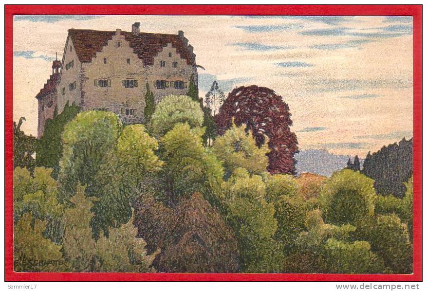 SCHLOSS SALENSTEIN BEI ERMATINGEN LITHO VON SCHLATTER - Ermatingen