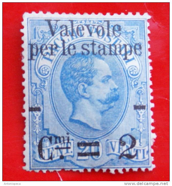 ITALIA 1890 VALVOLE PER LE STAMPE CENT 2 SU 20 MH - Postal Parcels