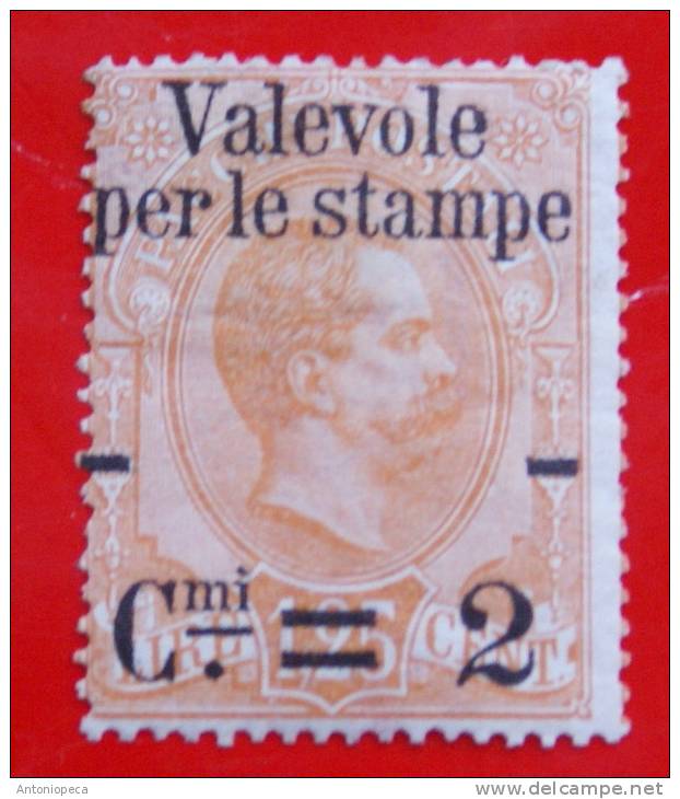 ITALIA 1890 VALVOLE PER LE STAMPE CENT 2 SU L. 1,25  MH -CV 60 - Colis-postaux